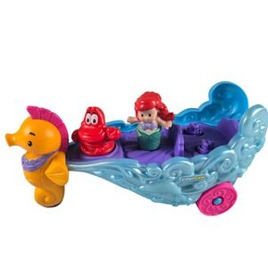 Disney Little People Little Mermaid Ariel's Sea Carriage Works Sebastian